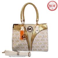 michael kors logo medium goud bakken Originele Tassen sgxzm331